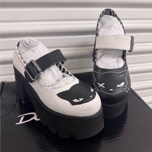 SOLD-CAT YOU LATER PLATFORM MARY JANES (Dolls Kill X Emily The Strange)